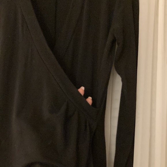 Black Faux Wrap dress - Picture 3 of 5